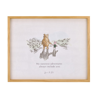 Winnie the Pooh Classic Pooh My Sweetest Adventures Always Include You with Piglet Framed Art