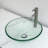 16.7" Glass Circular Vessel Bathroom Sink with Pop-Up Drain-118628374