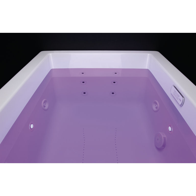 Fuzion® 71.75" Drop In/Undermount Whirlpool Bathtub, Black