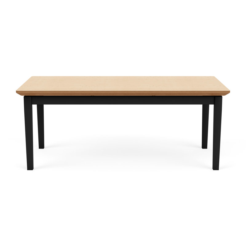 Table basse en acier Amherst, Érable naturel, Noir
