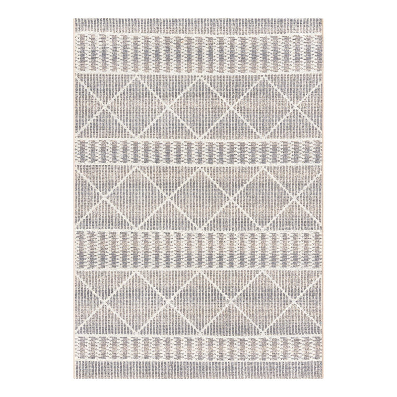 Azed Washable Striped Indoor / Outdoor Rug, Rectangle 4' x 6'