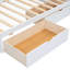 Lit de jour simple blanc avec prises et rangement - Bois massif pour une addition de chambre à coucher élégante