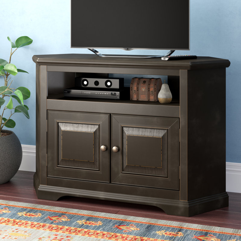 Wentzel Unfinished Corner TV Stand for TVs up to 43", Wood, Summer Sage