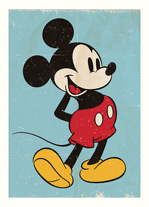 Mickey Mouse Retro Graphic Art