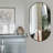 Black 20 X 33 Inch Metal Oval  Mirror-667191990-667191991