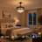48" Dimmable Crystal Ceiling Fan Retractable Blades Ceiling Fan with LED Light and Remote Control