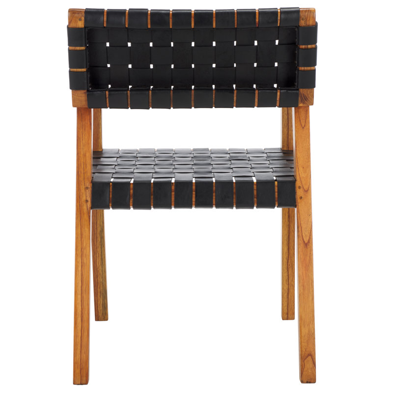 Radbroke 18'' H Solid Wood Armchair, Black/Natural