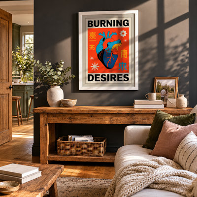 Burning Desires Retro - Framed Print