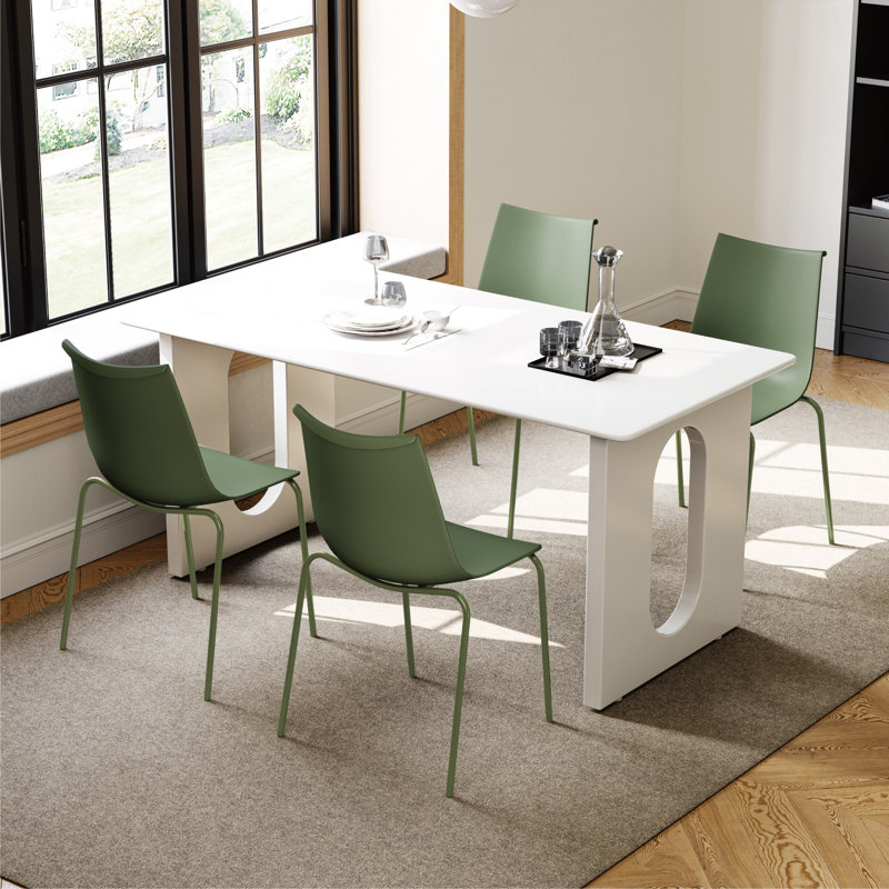 Stackable Dining Chairs, Green