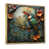 Toile avec cadre flottant or