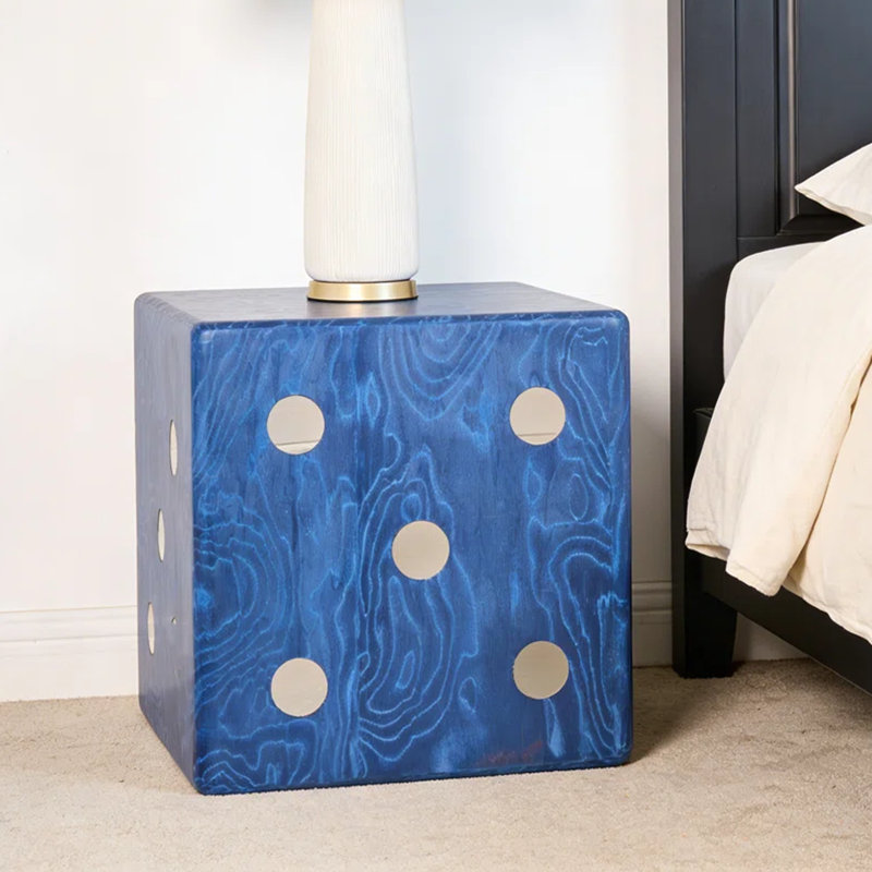 Table d'appoint Patio Square Dice, Bleu indigo
