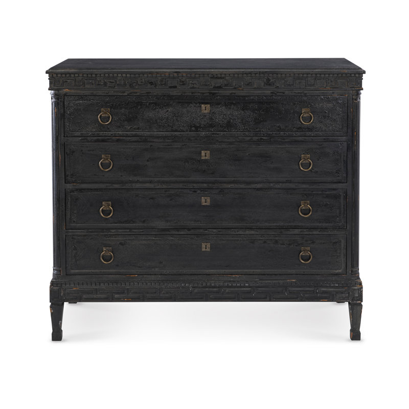 Commode à 4 tiroirs en bois massif l 46 po Maitland Smith