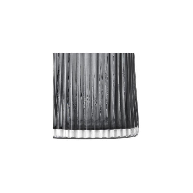 Handmade Glass Table Vase, Gray, 10.2362" H x 7.4803" W x 7.4803" D