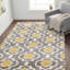 Tapis gris / jaune / crème à motif géométrique Caritta-24120880