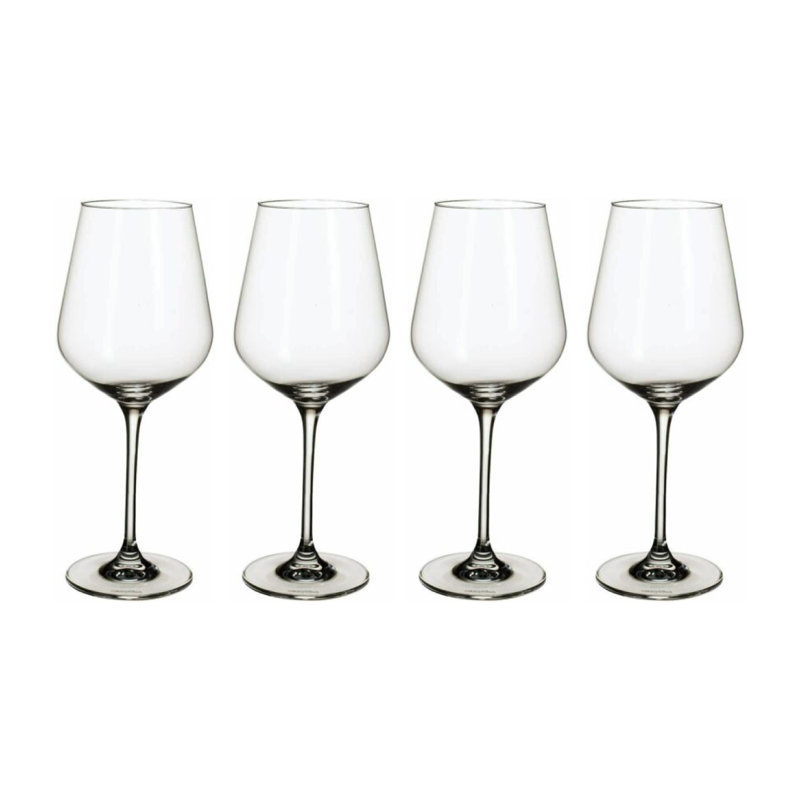Villeroy & Boch La Divina Bordeaux 650 ml Red Wine Goblet Glasses Set of 4