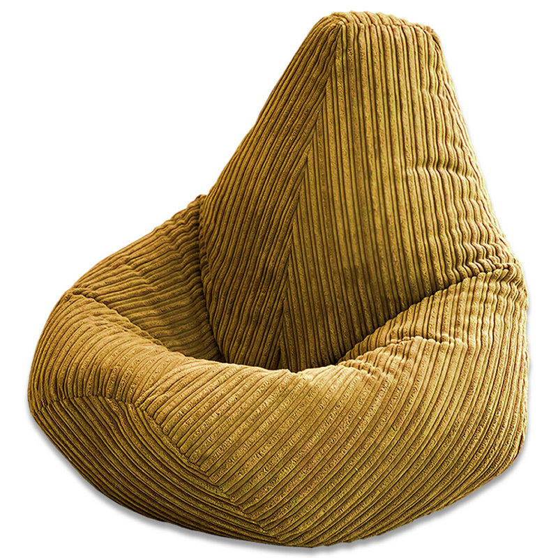 Corduroy Refillable Classic Bean Bag, Mustard