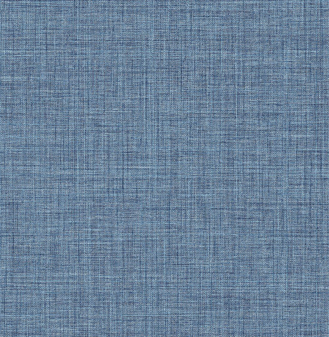 Textured Linen Wallpaper Roll, Blue