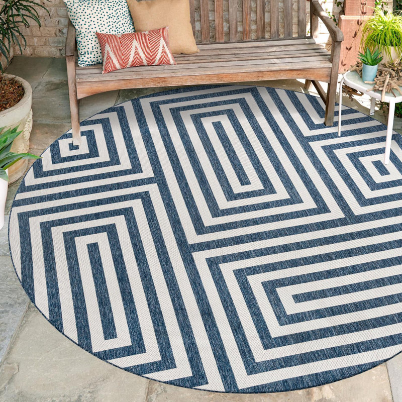 Forte Hower Indoor/Outdoor Area Rug, Round 3'1"