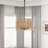 Arnesha 4-E12 9W Boho Rattan Farmhouse Dimmable Pendant Light Fixture