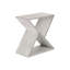 Table étroite en placage gris pour chambre à coucher, décorative et pratique haut de gamme de 24 pouces avec finition inclinée