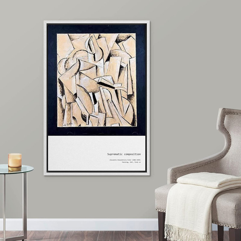 «Supreme Composition» par Alexandra Exter - Impression sur toile, H 36 po x l 24 po x P 1,5 po, Cadre blanc