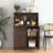 sideboard with Storage Drawer & Shelves and Fold-up Desktop