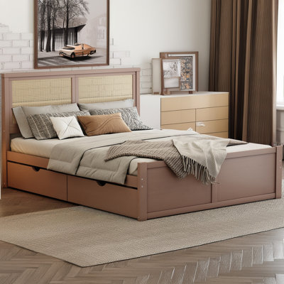 Lit plateforme avec rangement Bertka