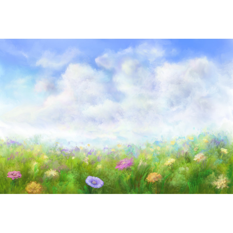 Summer Meadow by Pobytov - No Frame Art Prints on Canvas, 51cm H x 76cm W