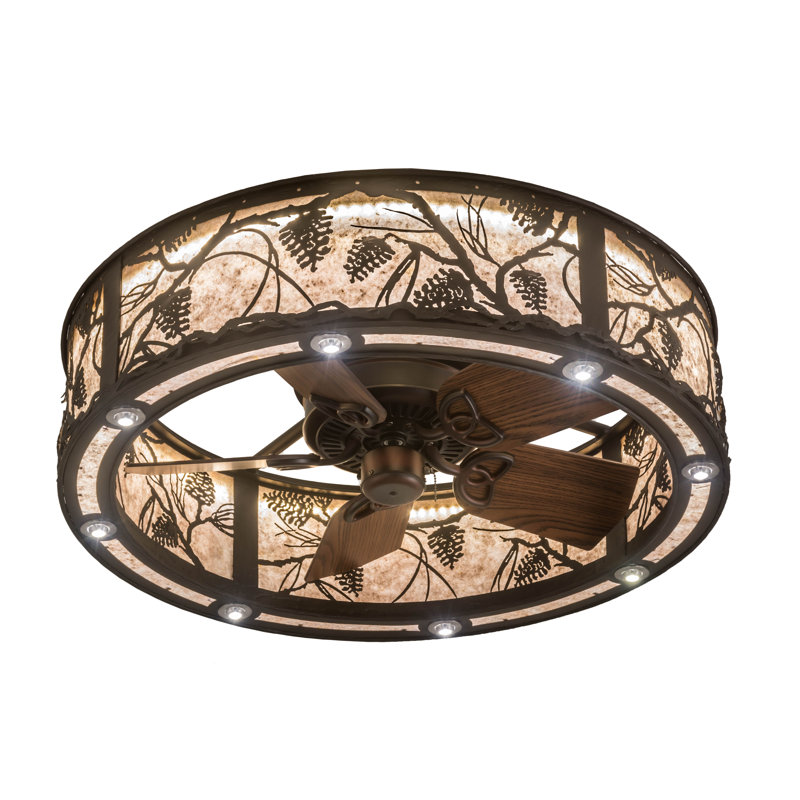Rustic Lodge 8 - Light LED Chandelier