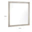 Miroir de commode Evy, conception encadrée, bois gris rustique, carré 38 x 38