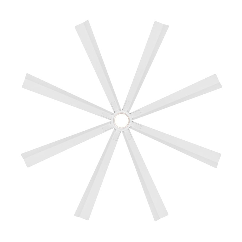 Size Matters 8-Blade Smart Ceiling Fan, Yes, Matte White, 65"