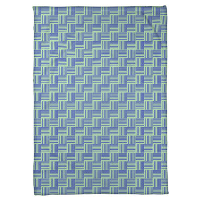 Couverture polaire à rayures classic basketweave