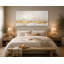 Décoration murale sur toile abstraite dorée, peinture de paysage moderne texturée beige et gris, décoration murale sur toile tendue-951435964