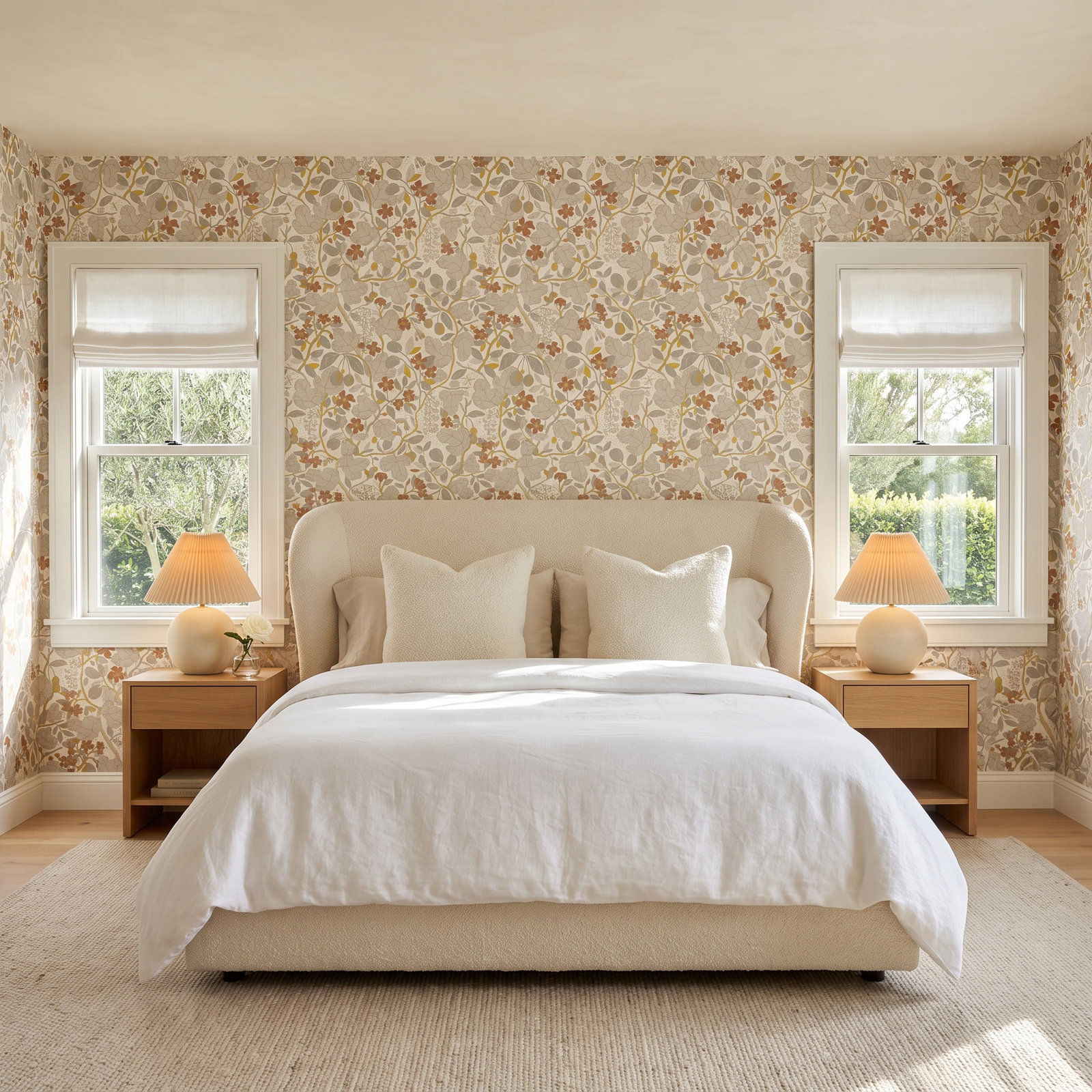 Wesler Floral Wallpaper, Gray