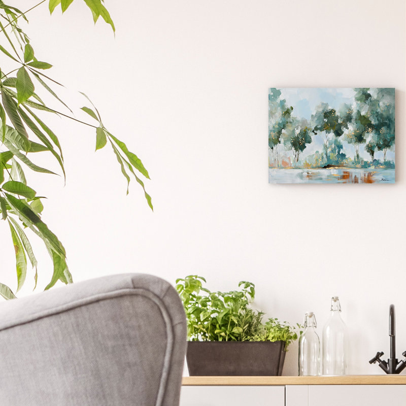 Peinture sur toile tendue, H 12 po x l 16 po x P 1,5 po