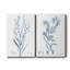 Antique Botanical In Blue I, toile tendue avec châssis de qualité supérieure - prête à être accrochée-129017185