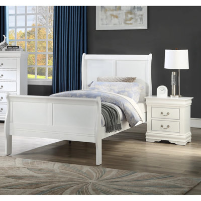 Lit simple lit simple en bois massif Louis Phillipe