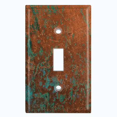 Patina Patterned 1 - Gang Toggle Light Switch Standard Wall Plate