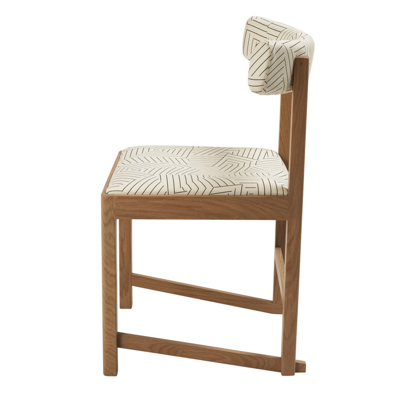 Mokki Dining Chair, Black/White Geometric