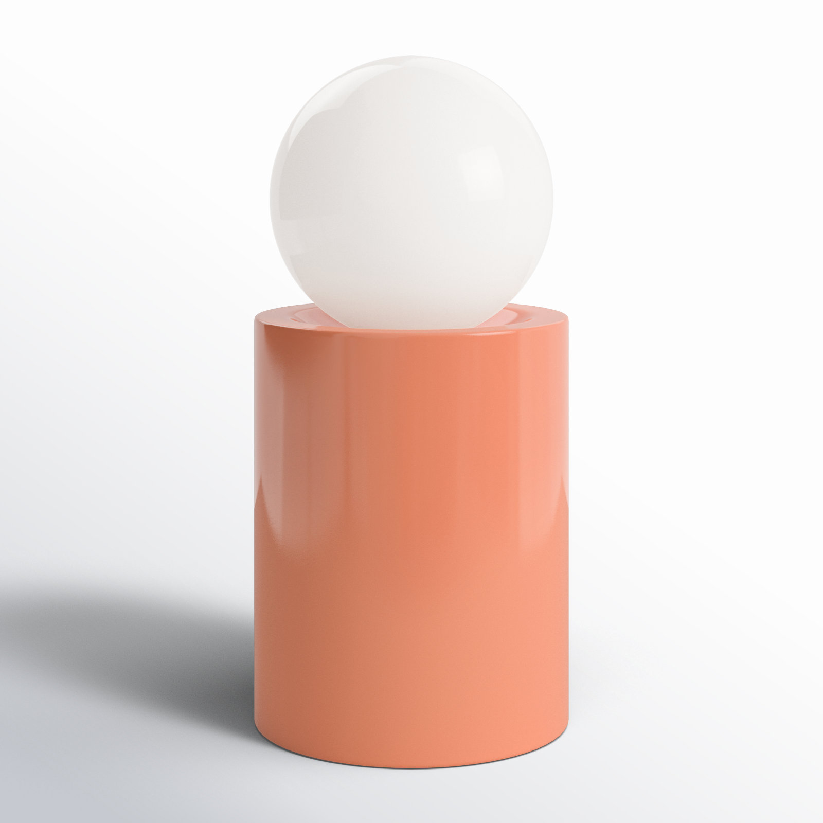 Rachid Ceramic Torchiere Lamp, 11.5" H x 5.5" W x 5.5" D, Gloss Blush