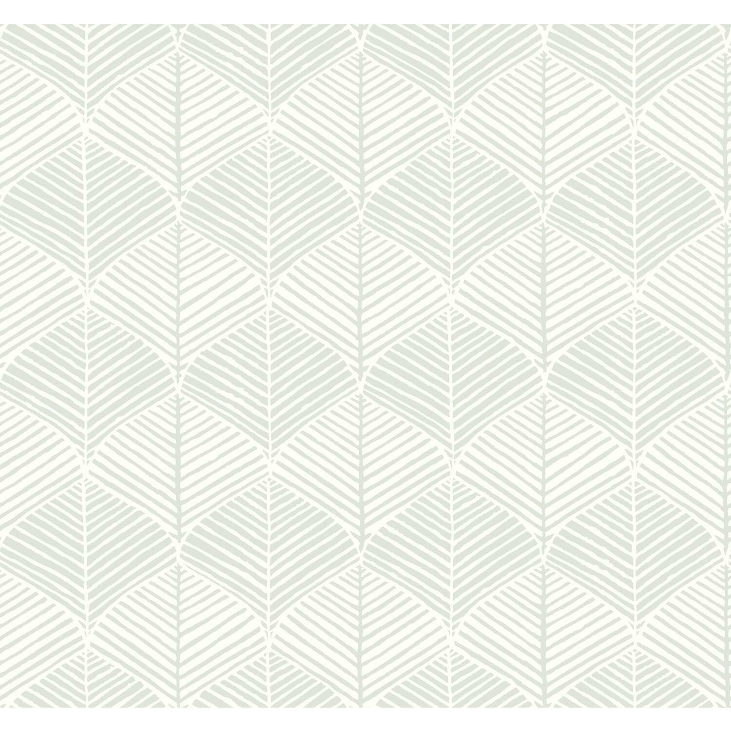 Biella Modern Floral Wallpaper, White/Gray