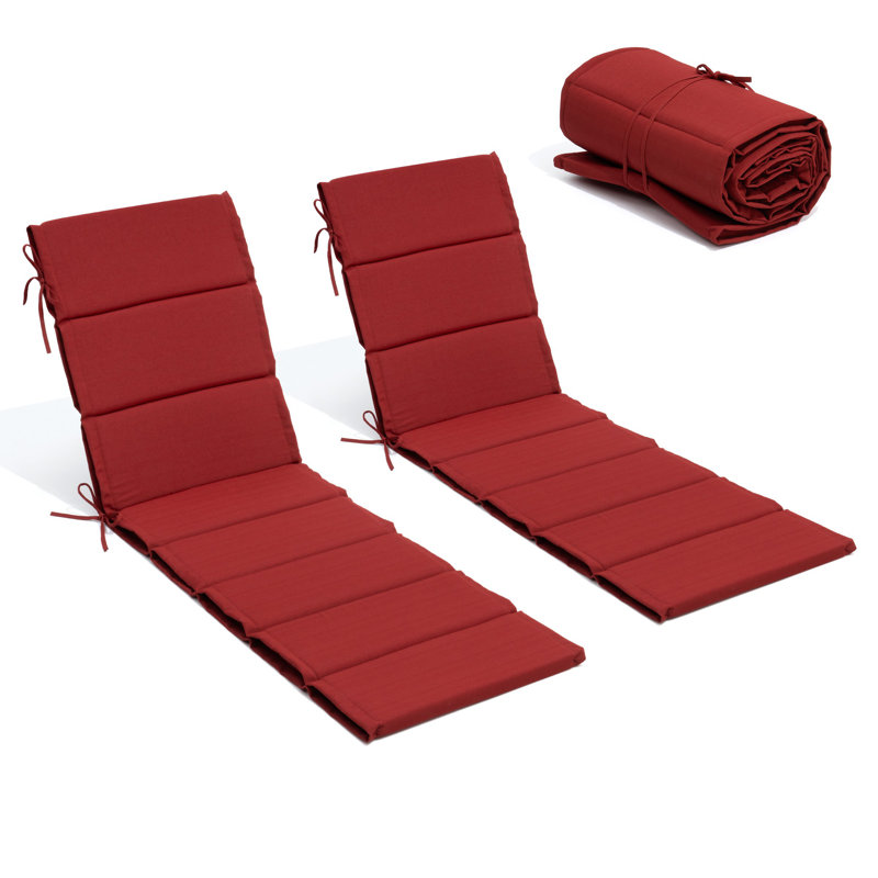 Latitude Run® Outdoor Seat/Back Cushion, 26" W x 80" D, Chili Red