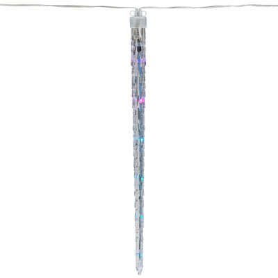 5 Multi Color Dripping Transparent Icicle Christmas Light Tubes - 13 ft Clear Wire