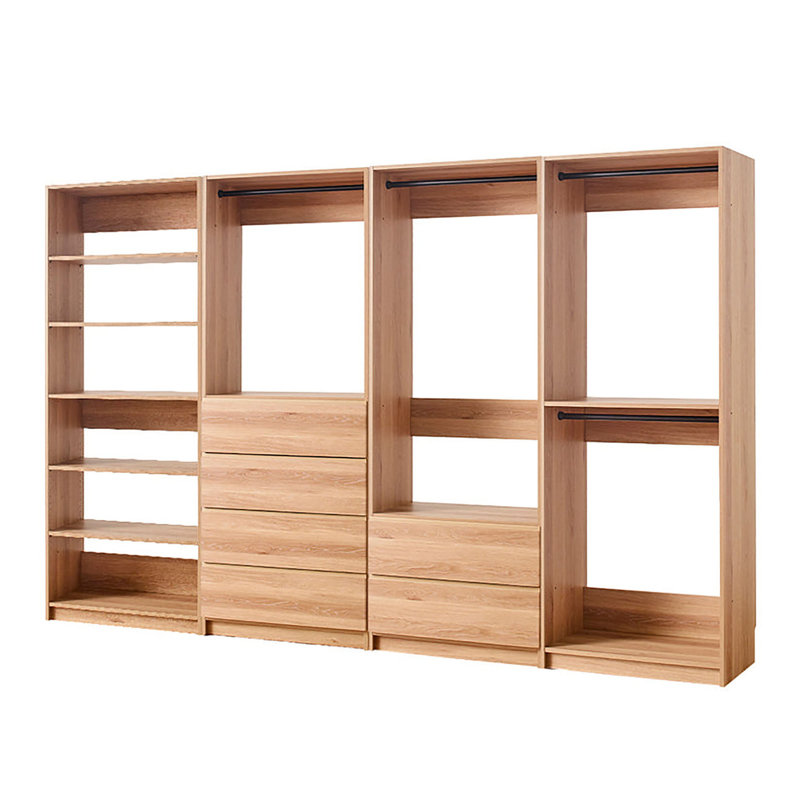 Kalinikos 125.6'' Closet System, Oak