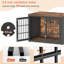 Mobilier de caisse robuste pour chien de 38 pouces, table de bout décorative pour animal de compagnie, cage en bois pour chenil pour très grands chiens-324129950