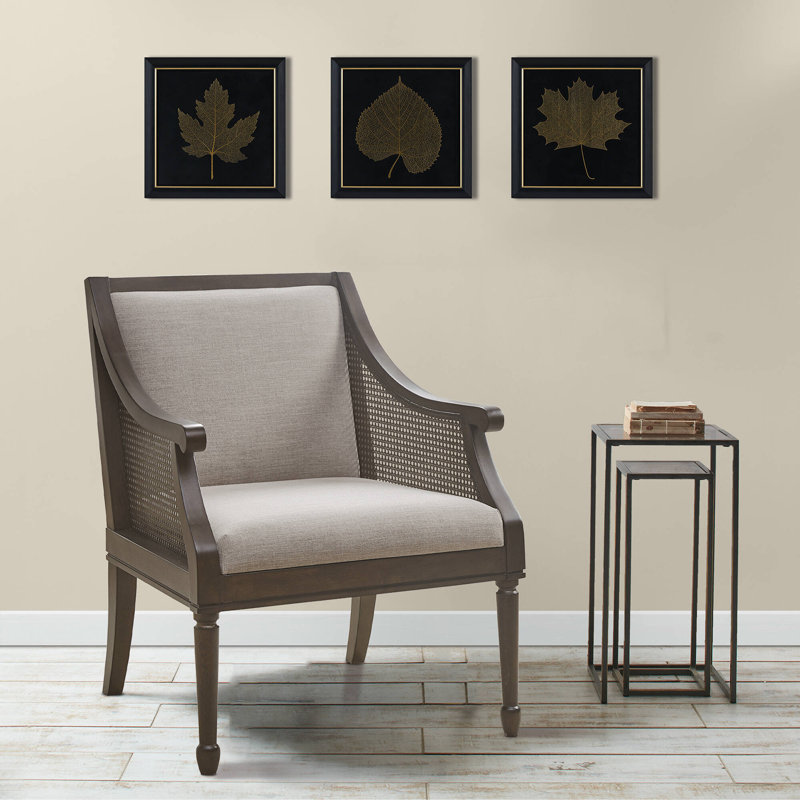 Gilded Trio Gold Metallic Leaf Framed Wall Art Set