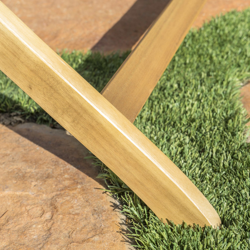 Table 43,5 po - pliante, résistante aux intempéries, pliante en bois pour l'extérieur, caractéristique