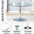 3-Piece Round Glass Dining Table Set-1048524463-1047878756