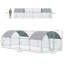Grand poulailler en métal pour jardin, extérieur, canard, lapin 9,2 po x P 24,9 po x H 6,5 po