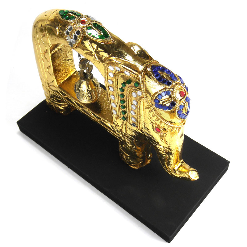 Sculpture éléphant doré Jashanti